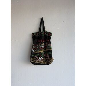 Super Rare Vintage Palestinian Handbag‎ Fabric w/ Beads Al-Aqsa Mosque Handmade